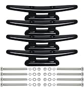 Nylon Boat Cleat, Dock Cleat 4 Inch 5 Inch 6 Inch 8 Inch Black, Boat Dock Cleats with Bolts Ideal...