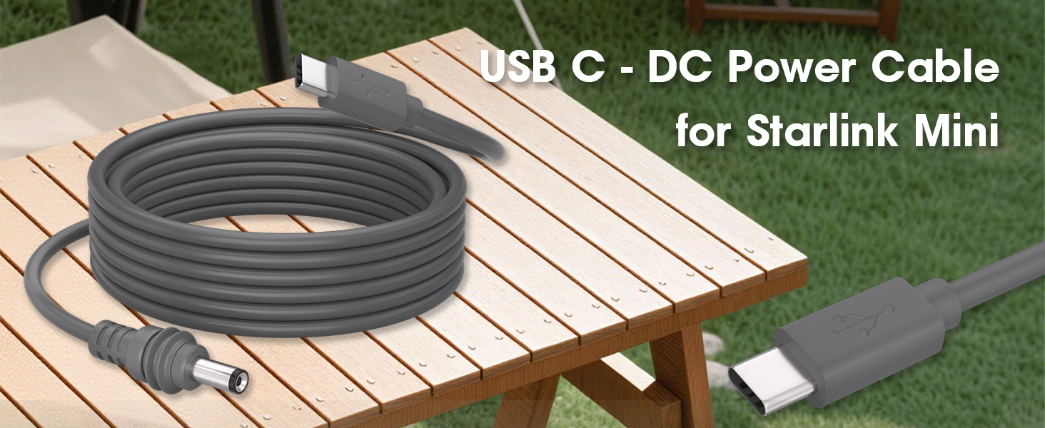 Cable for Starlink Mini USB C -DC Power