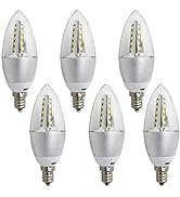 E12 LED Candelabra Bulbs 5W AC85-265V E12 LED Lights Bulbs Cool White 6000K Chandelier Light Bulb...