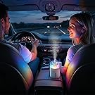 Car ride romance: vibrant light and calming scent from a portable humidifier enhance the drive