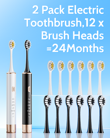2 Pack electric toothbrush