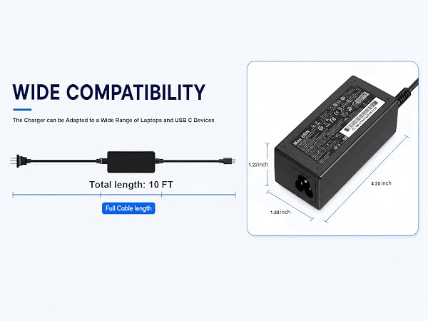 65w usb c laptop charger