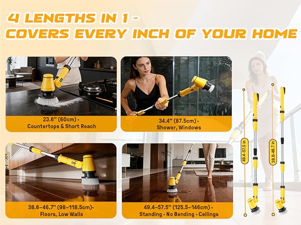Shower Scrubber Cordless Cleaning Brush