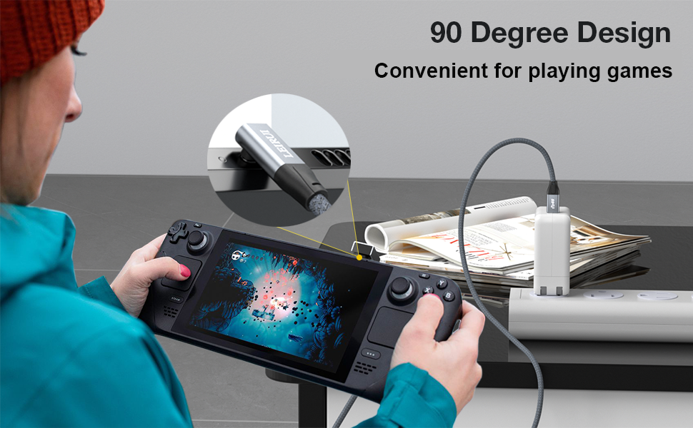 right angle usb c to usb c cable for game