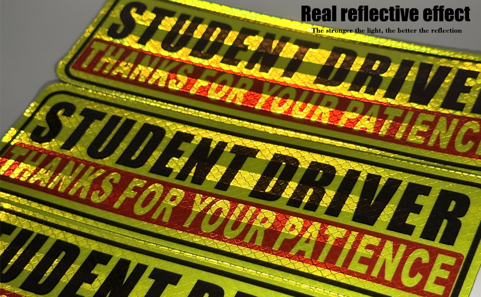 Reflective Student Driver Magnet