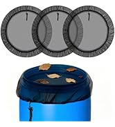 Mesh Cover for Rain Barrels - 3pcs 39in Rain Barrel Netting with Drawstring, Water Collection Buc...
