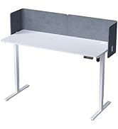 ERGO COLLECT Desk Privacy Panel,2PCS L-Shaped Clamp-On Office Desk Divider,2-in-1 Adjustable Acou...