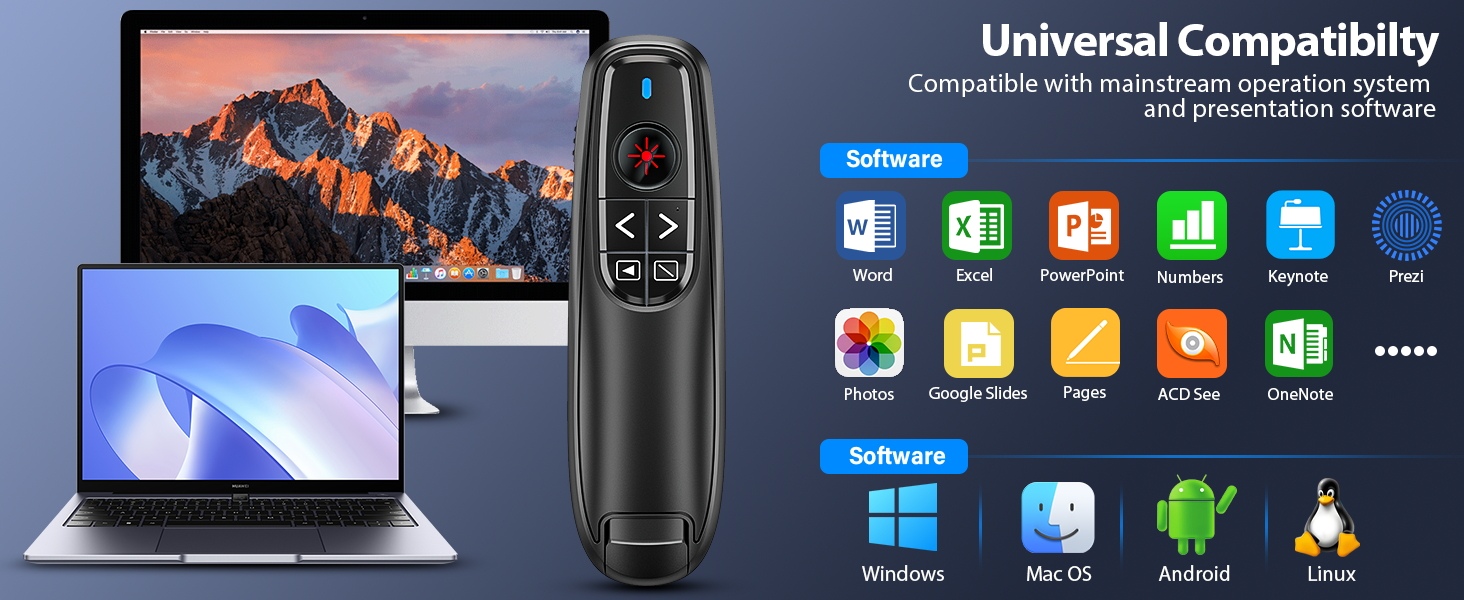 wireless presenter remote clicker
