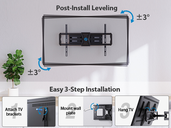 55 inch full motion tv mount