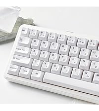 Womier White Keycaps for Mechanical Keyboard, Shine Through Key caps PBT Custom Keycap Doubleshot, U...