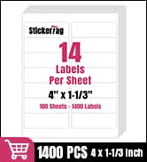 4&amp;#34; x 1-1/3&amp;#34; (14 Up) Shipping Labels