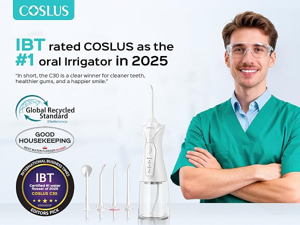 COSLUS C30 Water Dental Flosser Pick for Teeth