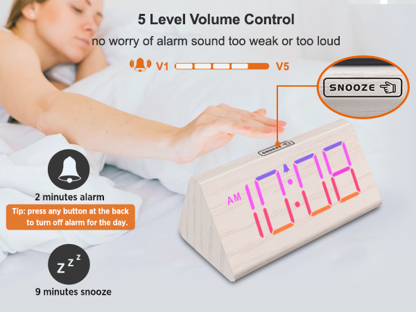 rgb digital alarm clocks for bedrooms
