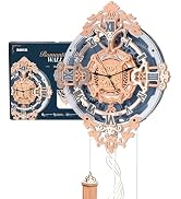 ROKR 3D Wooden Puzzles for Adults-DIY Wall Quartz Clock Kits-Wood Model Kits to Build for Teens A...