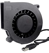 Wathai 75mm x 15mm Radial Fan 5V USB DC Brushless Turbo Cooling Blower Fan