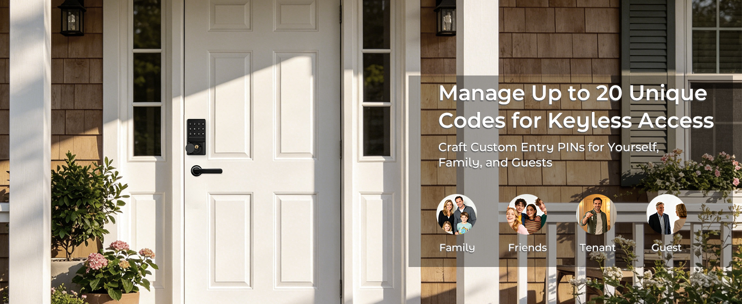 Manage Up to 20 Unique Codes for Keyless Access