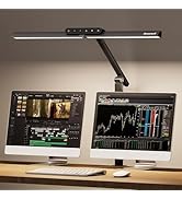 Honeywell LED Desk Lamp with Clamp - HJ1 Sunturalux Eye-Caring Clip on Lights for Home Office, 12...