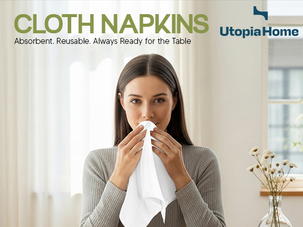 white cloth napkins kitchen dinner table ocassion events party decoration wedding easter
