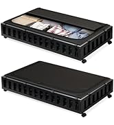 Gashell 2 Pack Bamboo Under Bed Storage with Wheels, 39”x20”x7.8” Lager Under Bed Storage Contain...