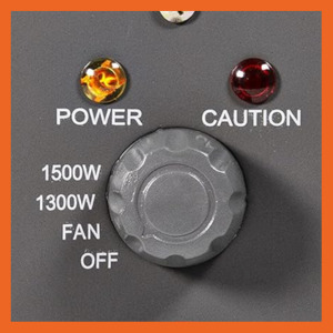 comfort zone space heater has 2 heat settings