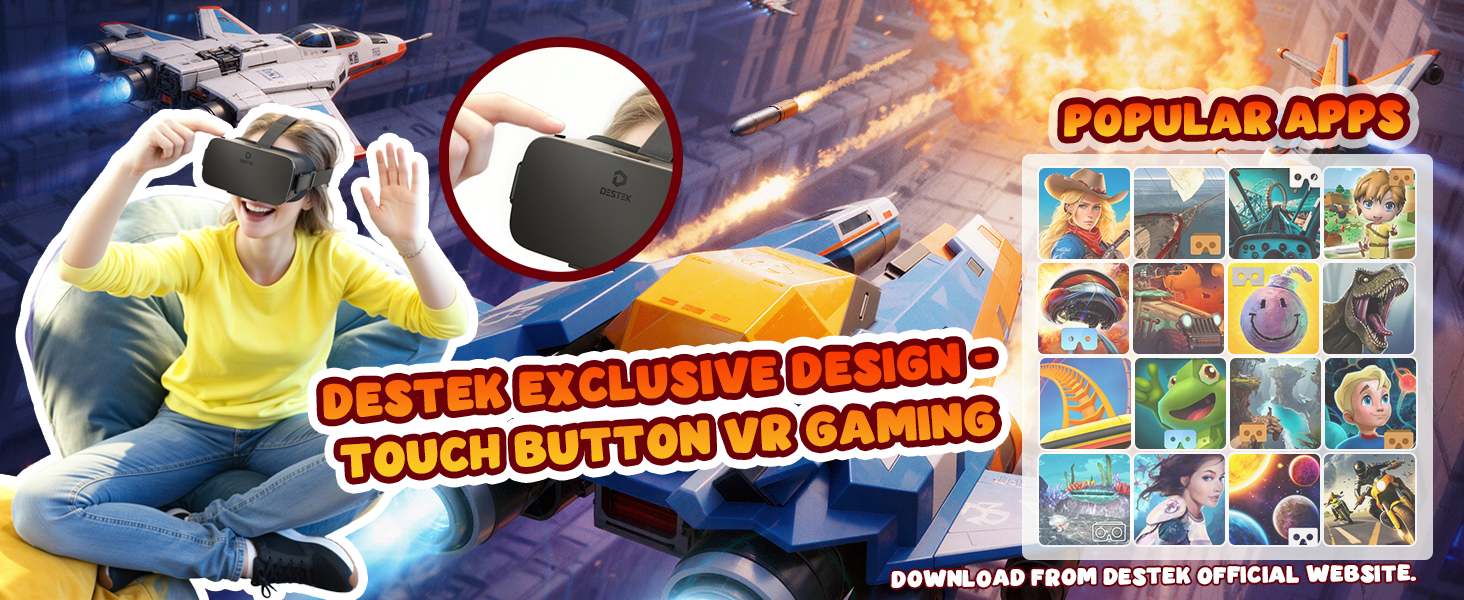 DESTEK exclusive design - touch button VR gaming