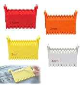 4 Pcs Clip-On Sewing Ruler, Edge Stitch Lock and Sewing Gauge for Even Stitches, Sewing Guides fo...