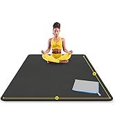ActiveGear Large Yoga Mat 6 x 6 ft - 8mm Extra Thick, Durable, Comfortable, Non-Slip &amp; Odorless P...