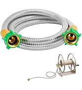 Female to Female Leader Hose for Hoses Reel - 5ft Leakproof Kink Free Short Garden Hose, Heavy Du...