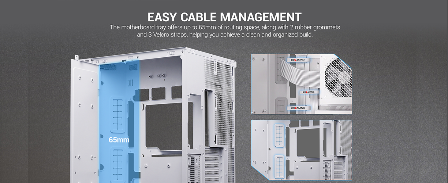 EDGEFLOW ATX PC GAMING CASE WHITE
