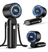 4 in 1 Portable Handheld Turbo Fan, 10000RPM High-Speed Mini, 180° Foldable, 1-100 Speeds, Up to ...