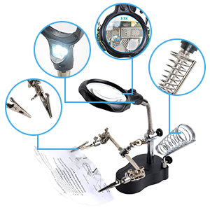 helping hand with magnifying glass