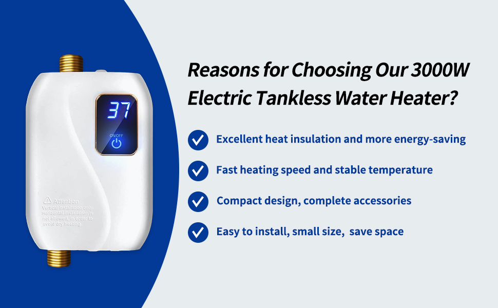 Reasons for Choosing Our 3000W Electric Tankless Water Heater?