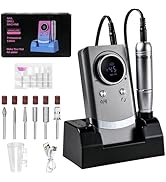 Electric 45000RPM Nail Drill Machine Rechargeable Portable Nail File Electric DIY Nail Drill Kit ...