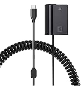QUZOC PW20 DC Coupler Replace ACK-PW20 AC Power Adapter USB C to NP-FW50 Dummy Battery with Coild...