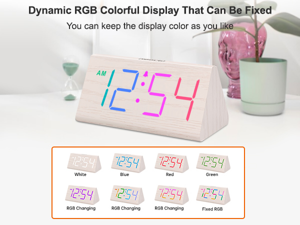 rgb desk clock digital