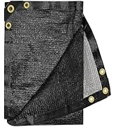 E.share 40%-50% Black Shade Cloth for Garden - 20 Ft X 48 Ft Sun Shades Netting Outdoor Patio wit...