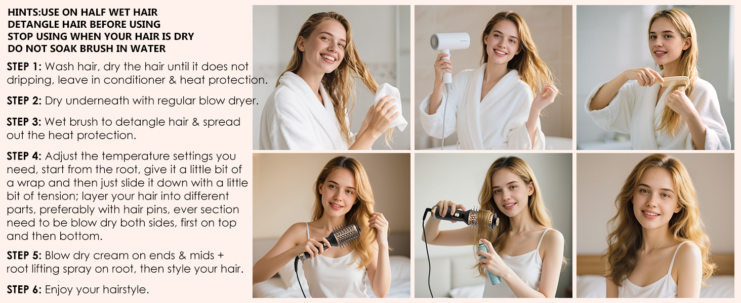 hair brush blow dryer