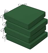 Zonamat Outdoor Chair Cushions Set of 4, 19x19x3Inch Waterproof &amp; Fade Resistant Patio Furniture ...