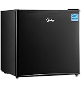 Midea WHS-65LB1 Compact Single Reversible Door Refrigerator, 1.6 Cubic Feet(0.045 Cubic Meter), B...