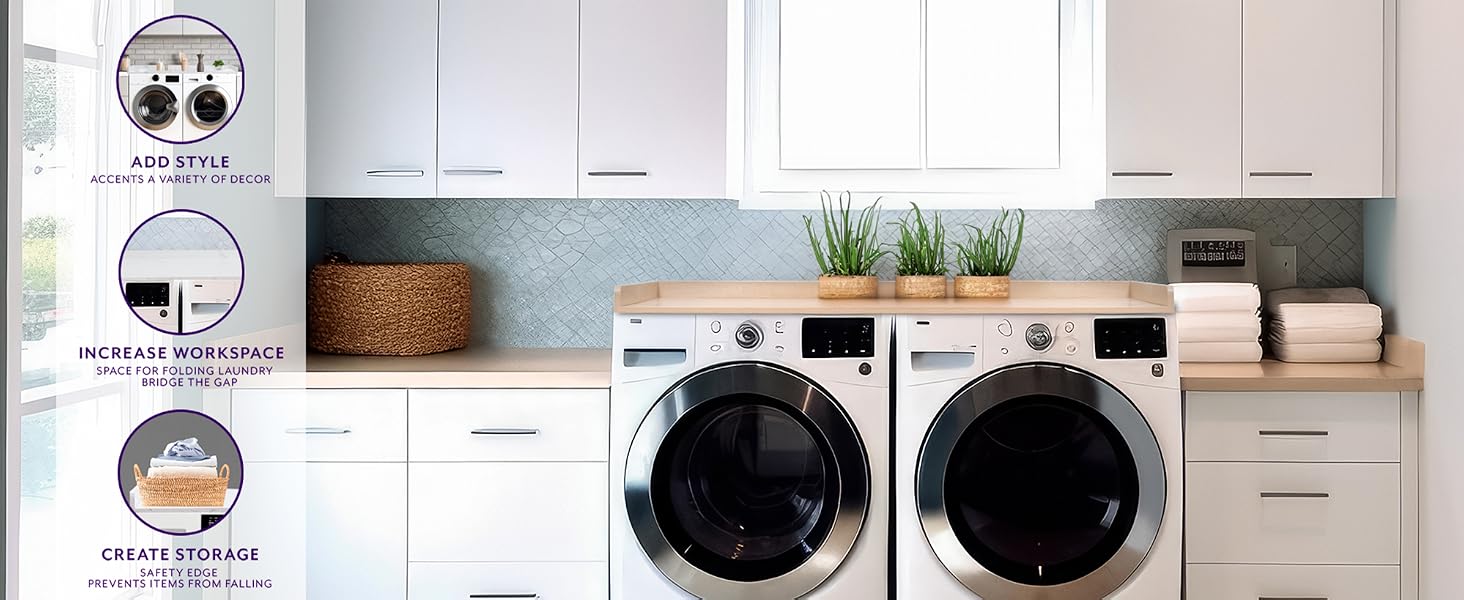 Light Wood Washer/Dryer Countertop