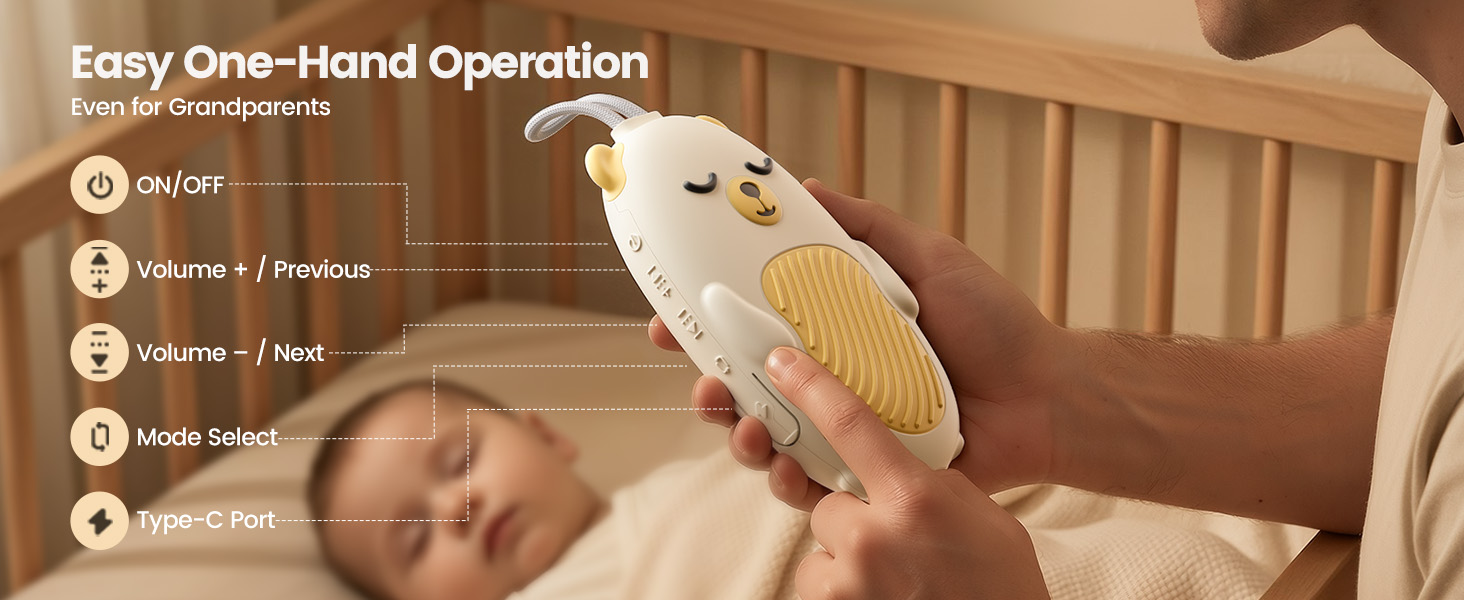 Baby Sound Machine for Sleep, White Noise Machine