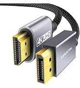 UANTIN 4K DisplayPort to HDMI Cable 6Ft | 1080P@120Hz,1440P/2K@60Hz Uni-Directional DP to HDMI Ma...