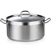 Cooks Standard Dutch Oven Casserole with Lid, 9 Quart Professional Stainless Steel Stockpots, Silver