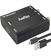 HDMI RF Modulator Coax Adapter VHF Converter w/Antenna ANT in/Out for PS4 Xbox Gaming Laptop Fire...