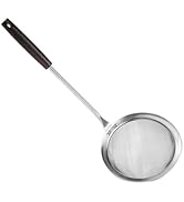 304 Stainless Steel Fat Skimmer Spoon with Long Handle Fine Mesh Strainer for Efficient Grease Se...