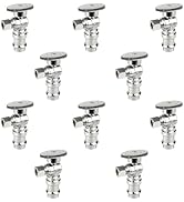 10PCS BH Angle Stop Valve,1/2" Copper Press x 3/8" OD Compression,1/4-Turn Shut-off Valve,LF Bras...