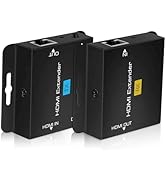 avedio links 196ft/60m HDMI Extender Over Cat 5e/6/7, 1080P HDMI Ethernet Extender Balun Adapter ...