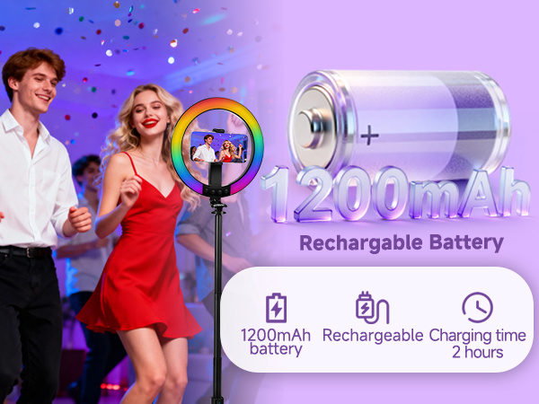 13&amp;#34; Ring Light with Stand 74&amp;#39;&amp;#39; Tall &amp;amp; Phone Holder