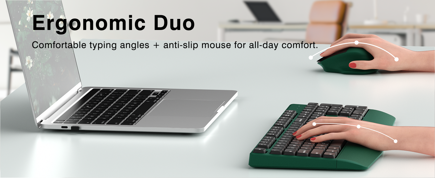 green wireless keyboard