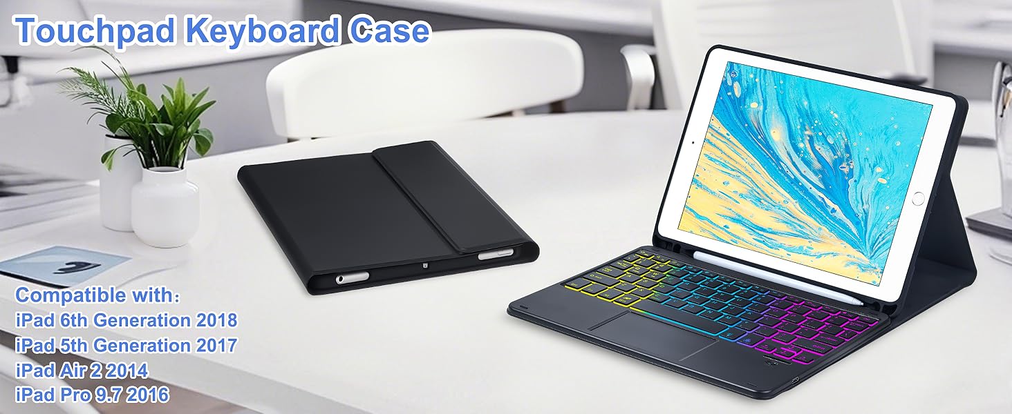 iPad 9.7 keyboard case-black-1